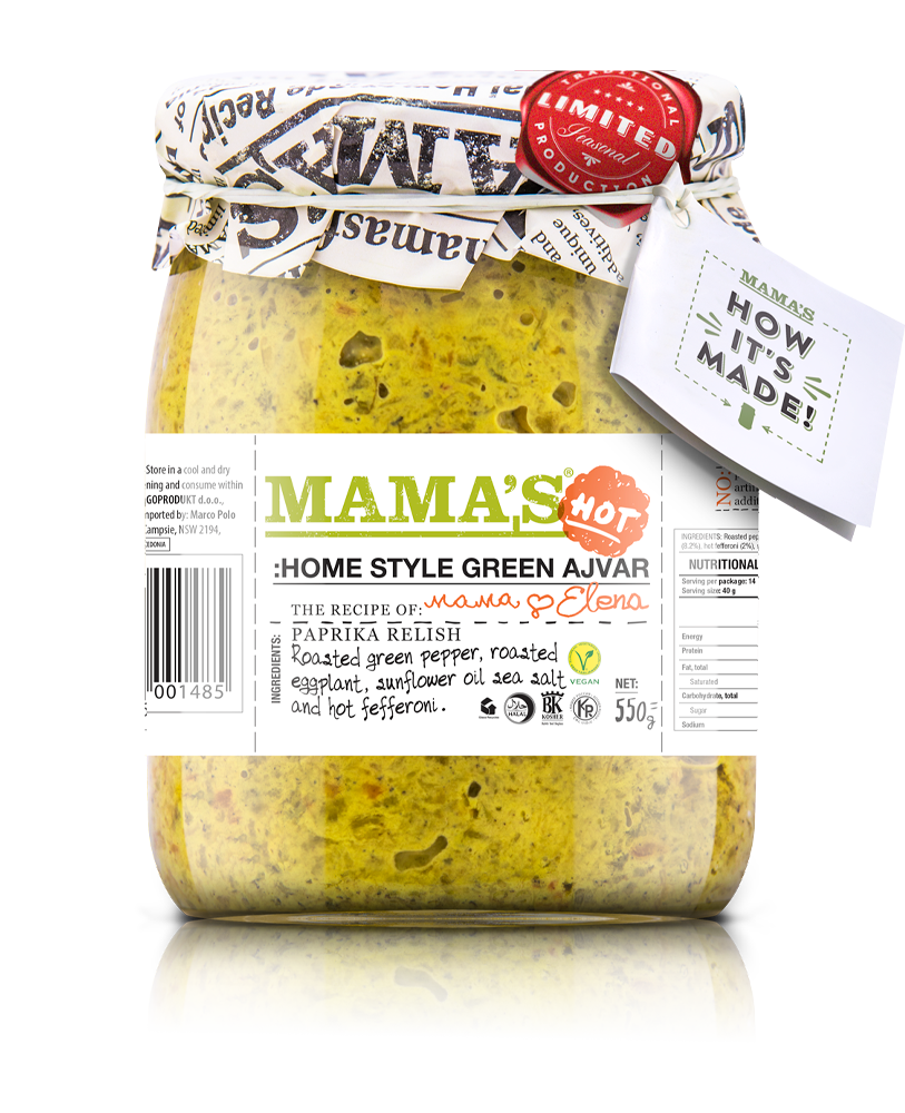 MAMA'S Homestyle Green Ajvar | Hot