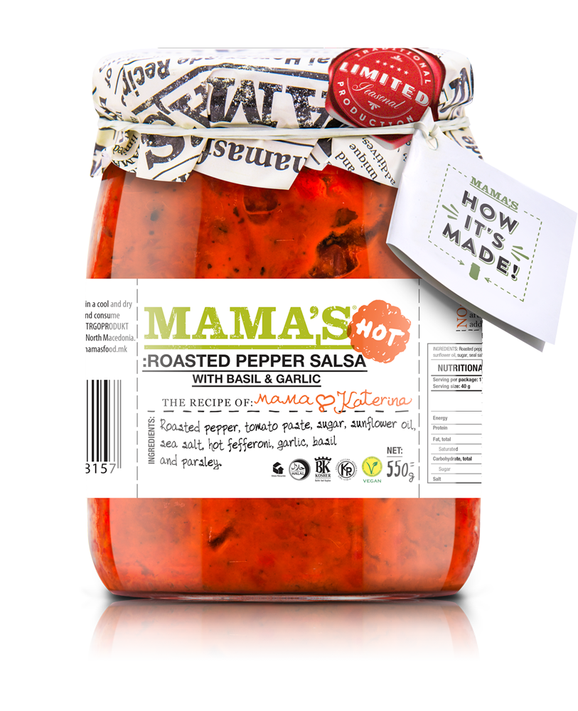 MAMA'S Roasted Pepper Salsa Hot