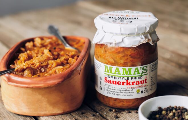 Sauerkraut with rice and leek